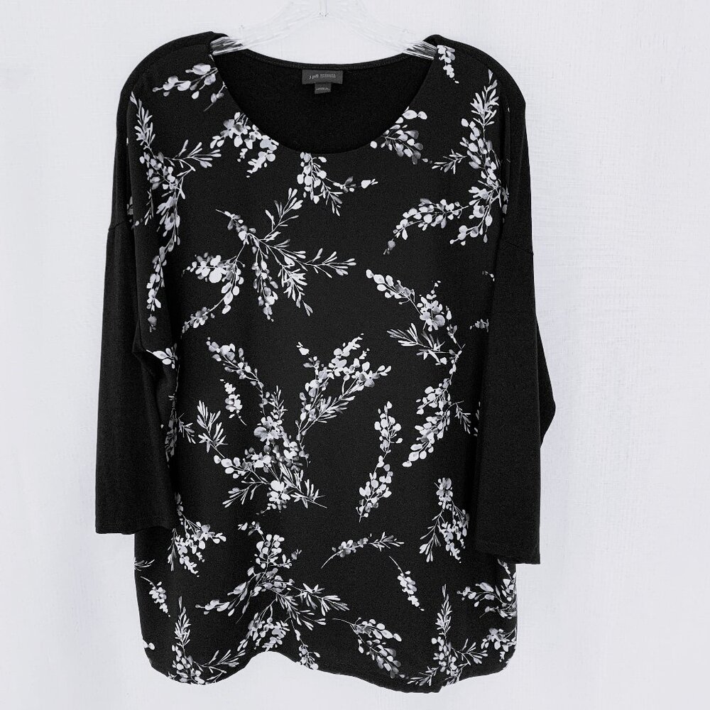 J JILL WEAREVER COLLECTION Floral Solid Top
